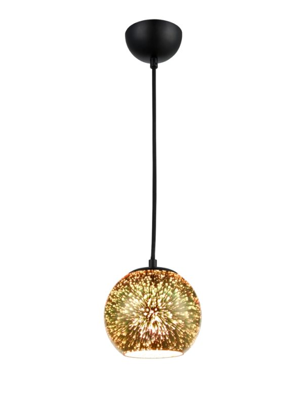 PCH167 Gold Vision 150mm 3D Effect Glass Sphere Pendant