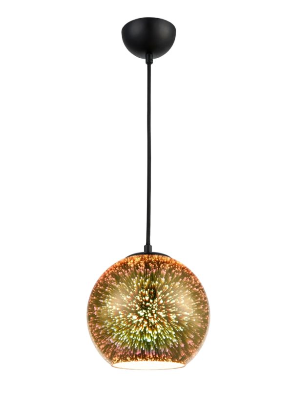 PCH168 Gold Vision 200mm 3D Effect Glass Sphere Pendant