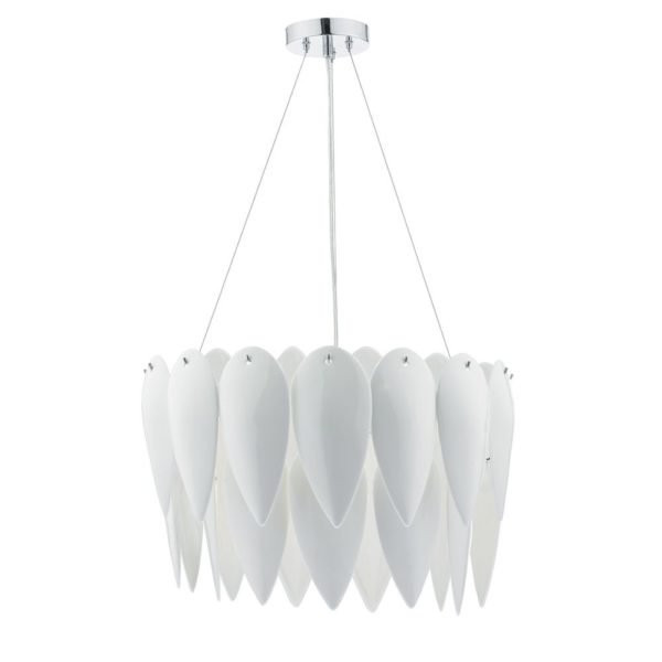 PHI032 Phillipa White Ceramic 3 Light Pendant