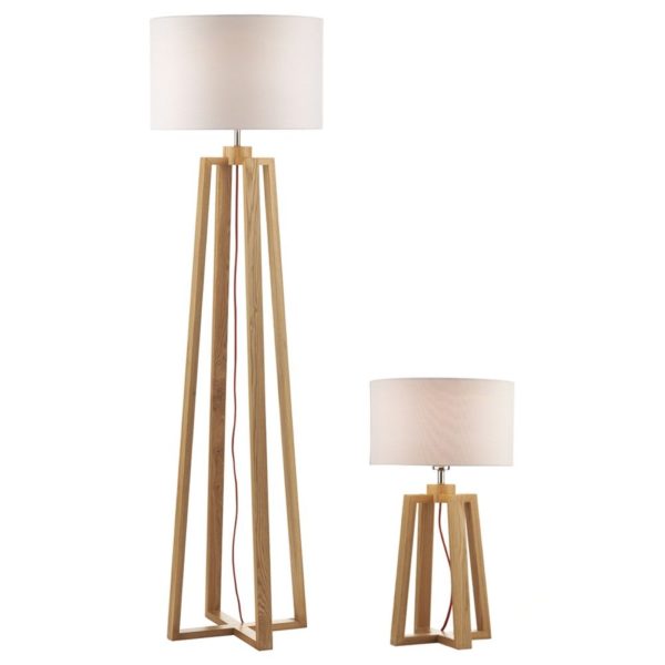 Pyramid Floor Lamp and Table Lamp - twin pack