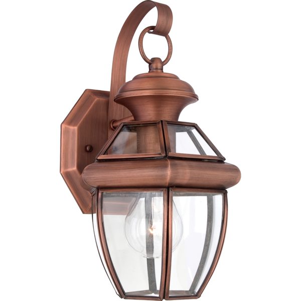 Newbury Small Outdoor Wall Lantern - Aged Copper
