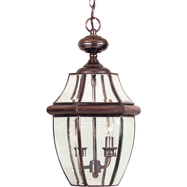 Newbury Large Outdoor Chain Lantern - Aged Copper