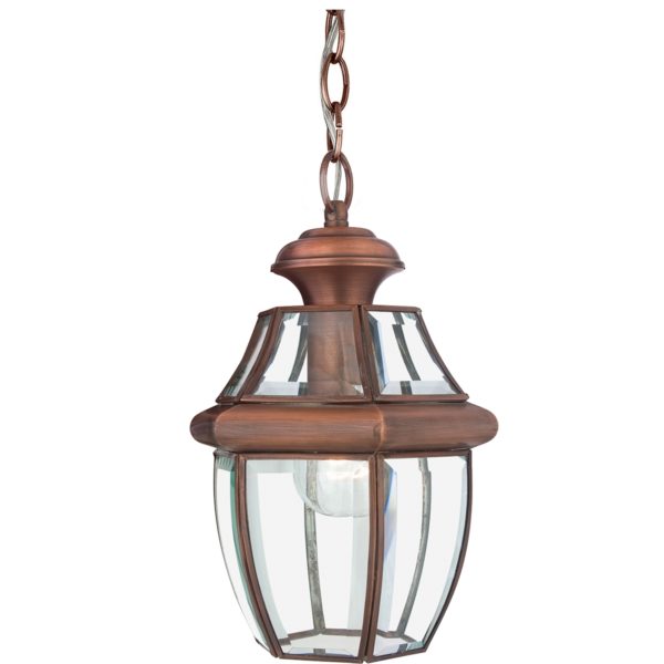 Newbury Medium Outdoor Chain Lantern - Aged Copper
