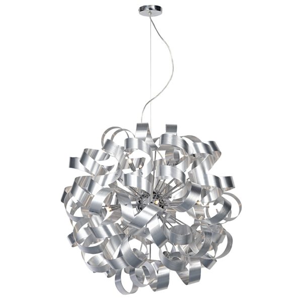 Rawley Ribbon Pendant - shown in Brushed Aluminium