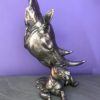 Rhino & Calf - Nickel Resin