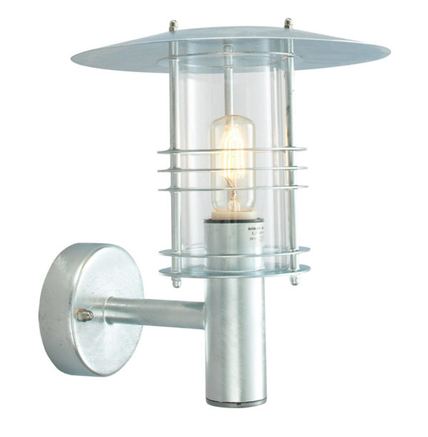 Stockholm Small Wall Light - shown in Galvanised