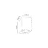 Chigny Single Rectangle Wall Light Black/Silver IP54