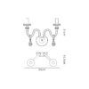 Edison Double Wall Light Polished Chrome and Crystal