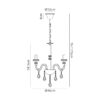 Edison 4 Light Chandelier Polished Chrome and Crystal