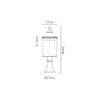 Whitaker Pedestal Lamp Antique Bronze IP54