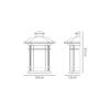 Estrada Half Wall Light Brushed Black and Gold IP54