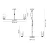 Clarina 7 Light Pendant/ Semi Flush PN