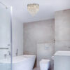 Acer 4 Light Flush Chrome and Crystal IP44