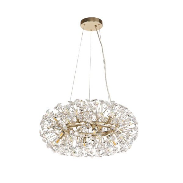Benitez Ring Pendant 12 Light G9 French Gold/Crystal