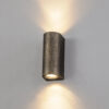 Chigny Curved Wall Lamp Up and Down Black/Gold IP54