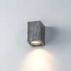 Chigny Single Rectangle Wall Light Black/Silver IP54