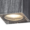 Chigny Single Rectangle Wall Light Black/Silver IP54
