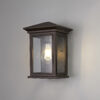Drake Flush Wall Light IP54 Antique Bronze