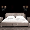 Edison Double Wall Light Polished Chrome and Crystal