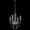 Edison 4 Light Chandelier Polished Chrome and Crystal