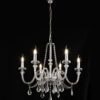 Edison 6 Light Chandelier Polished Chrome and Crystal 5.2kg