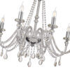 Edison 8 Light Chandelier Polished Chrome and Crystal 6.8kg