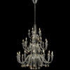 Edison 29 Light 3 Tier Chandelier Polished Chrome and Crystal