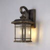 Estrada Small Wall Light Brushed Black and Gold IP54
