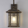Estrada Large Wall Light Brushed Black and Gold IP54