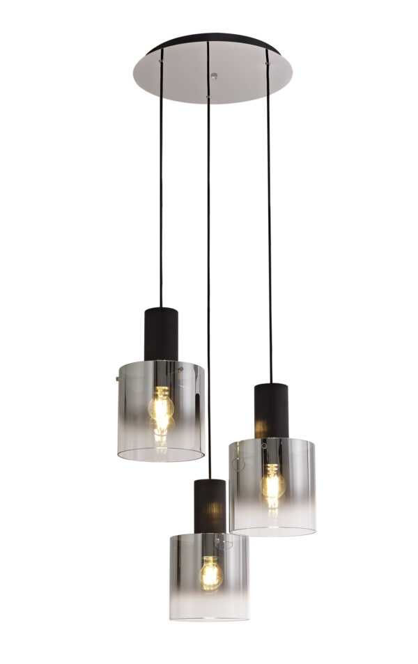 Meyer 3 Light Smoked Pendant