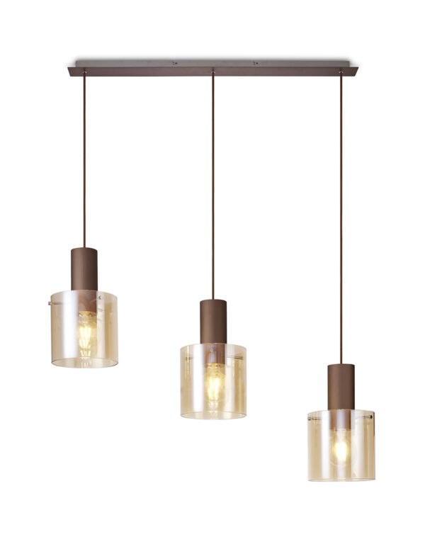 Meyer 3 Light Bar Pendant - Mocha