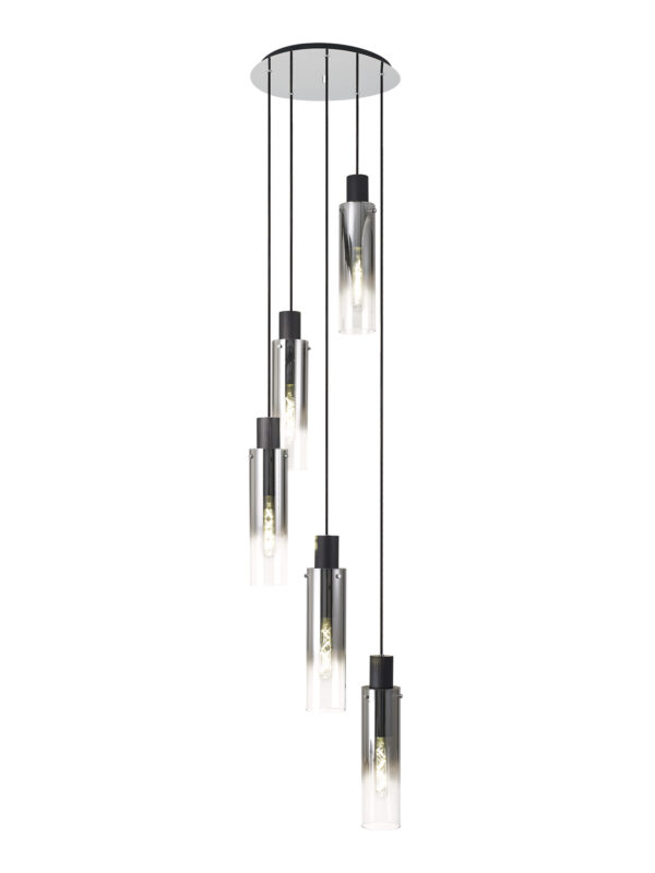 Meyer Slim 5 Light Cluster - Black/Chrome