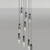 Meyer Slim 9 Light Cluster Pendant - Black/Chrome