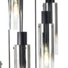 Meyer Slim 15 Light Cluster Pendant - Black/Chrome