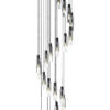 Meyer Slim 21 Light Cluster Pendant - Black/Chrome