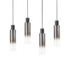 Meyer Slim 4 Light Linear Pendant - Black/Chrome