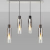 Meyer Slim 4 Light Linear Pendant - Black/Chrome