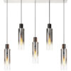 Meyer Slim 5 Light Linear Pendant - Black/Chrome