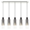 Meyer Slim 5 Light Linear Pendant - Black/Chrome