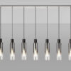 Meyer Slim 9 Light Linear Pendant - Black/Chrome