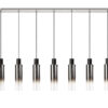 Meyer Slim 9 Light Linear Pendant - Black/Chrome