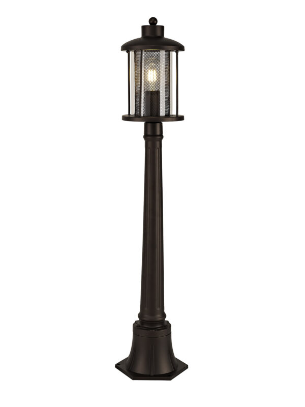 Ottana Single Headed Post Lamp Antique Bronze IP54