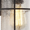 Reppia Wall Lamp Black and Seeded Glass IP54