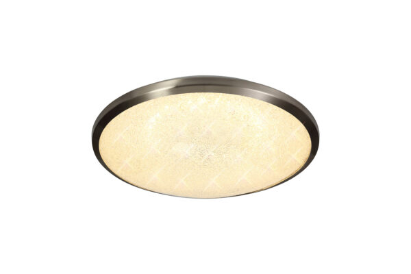 Roman 35cm Flush 18W LED Satin Nickel IP44