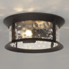 Whitaker Flush Ceiling Light Antique Bronze IP54
