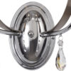Yates Double Wall Light Polished Chrome and Satin Nickel with Clear Crystal