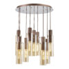 Meyer Slim 9 Light Cluster Pendant - Mocha