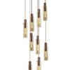 Meyer Slim 9 Light Cluster Pendant - Mocha