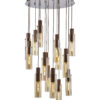 Meyer Slim 15 Light Cluster Pendant - Mocha