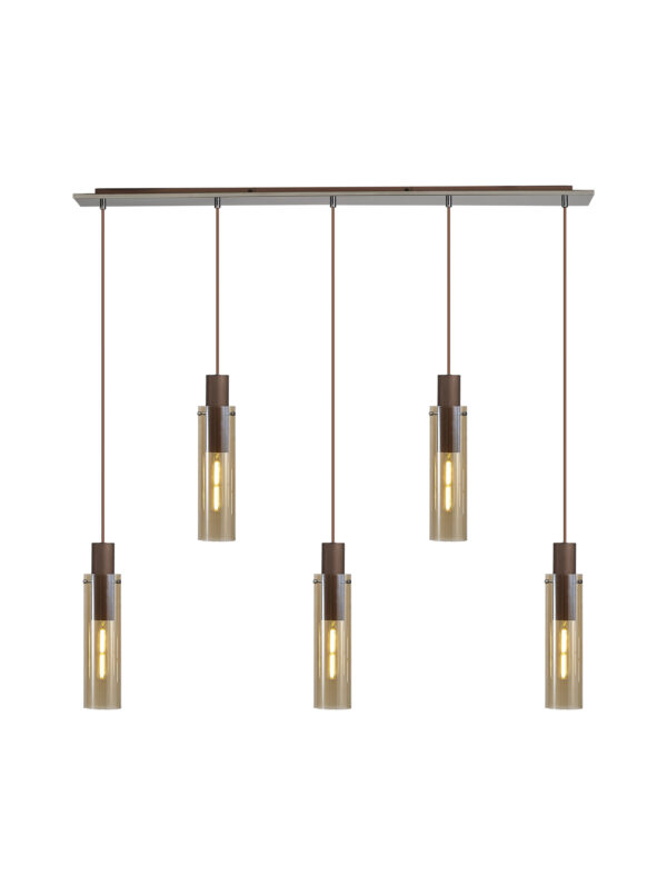 Meyer Slim 5 Light Linear Pendant - Mocha